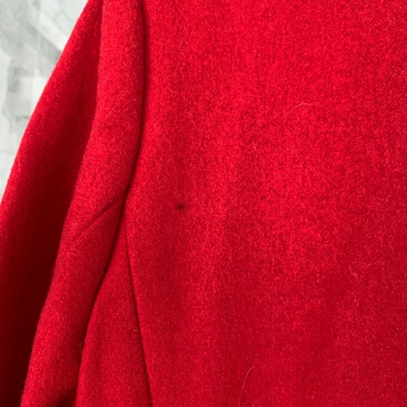 Red wool peacoat coat - fall 2023 pop of red trend! - Picture 4 of 10